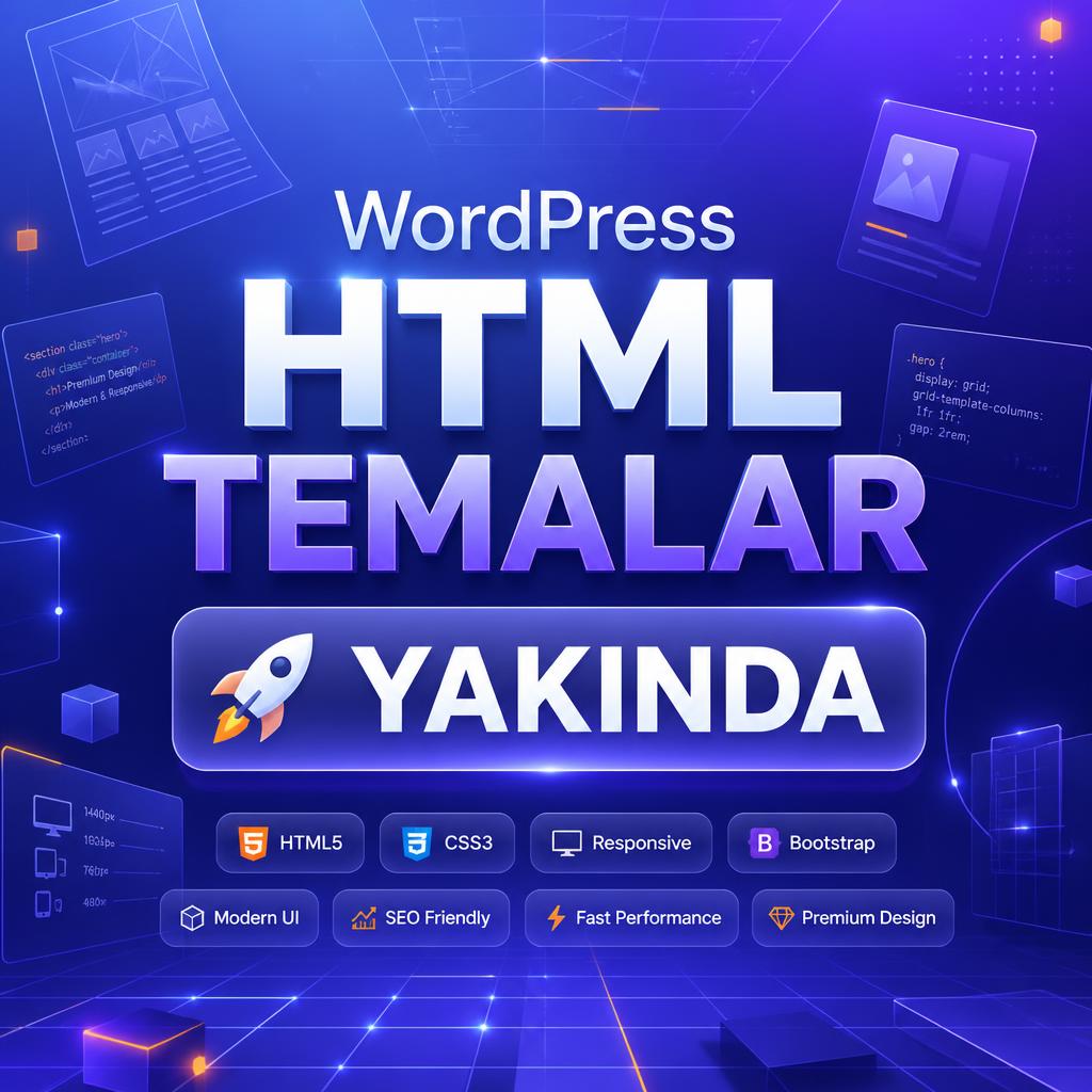 HTML vitrin teması ana ekran görüntüsü